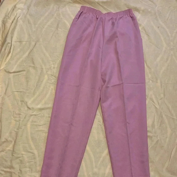 BRIGGS NY Elastic Waist Pull On Pants ~ Sz 12 ~ Pink ~ High Rise ~ Vintage - Picture 5 of 10